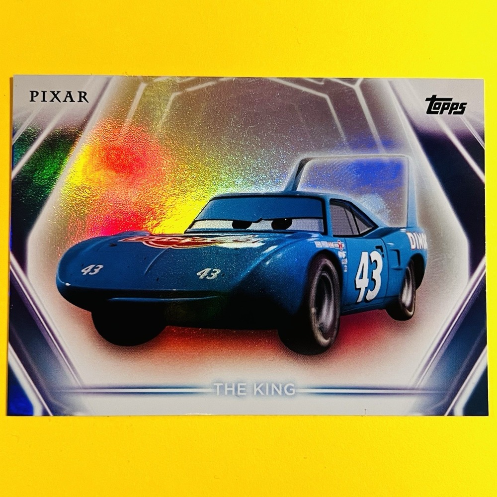 2026 Topps Chrome Disney Neon Pixar The King #93 Rainbow Refractor Insert